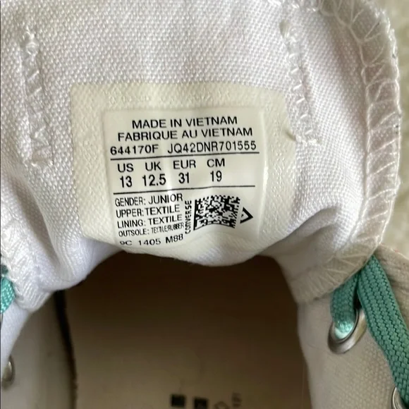 Converse All Star Colorful Chevron Kids Sneakers size 13youth - Picture 3 of 12